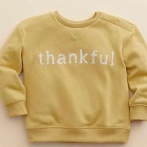 Little Co. Graphic Pullover Sweatshirt THANKFUL | Size 5